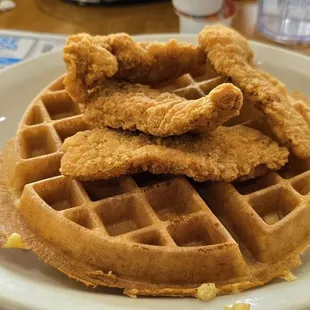 waffles, food