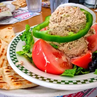 Tuna Salad &amp; Tomato--light &amp; refreshing &amp; very filling