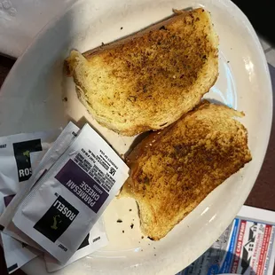 two slices of toast on a plate