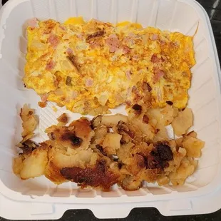Suppose to be a Western Omelete wit fried potatoes.