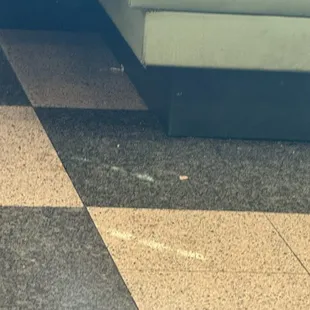 The floor was not cleanest