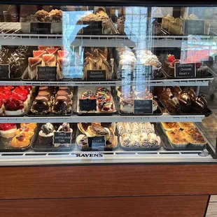 The desserts and options.