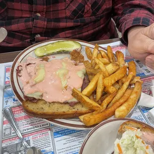 Open Face Pastrami Ruben