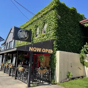 the front of the restaurant