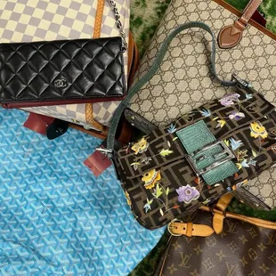 All the handbags at Double Take Consignment