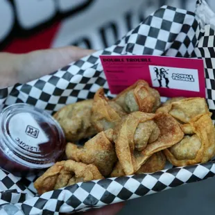 Fried brisket wontons