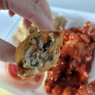 A2 Vietnamese Eggroll - delicious (background sesame chicken combo)