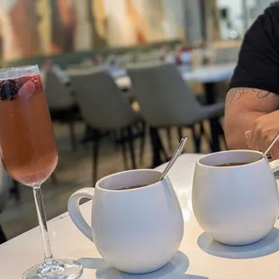 DY Bellini and 2 coffees