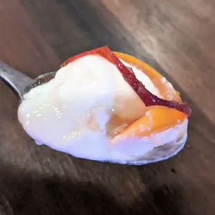 07/15/23 BURRATA PANNA COTA - Peaches, Plums, Stone Fruit Gelee