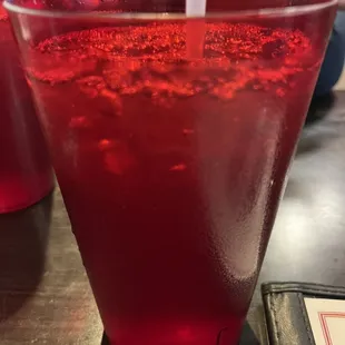 Huge drinks. A trough of tea!