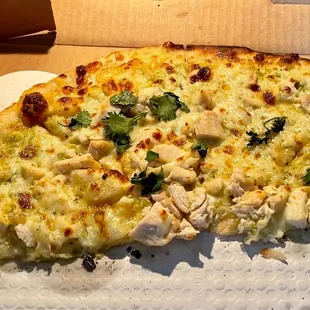 Green Chile Enchilada pizza