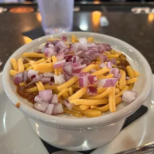 Lunch with dad. States the chili here is his favorite!