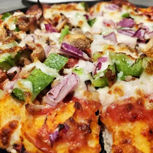 a sliced pizza