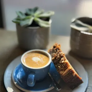 Macchiato and coconut banana bread