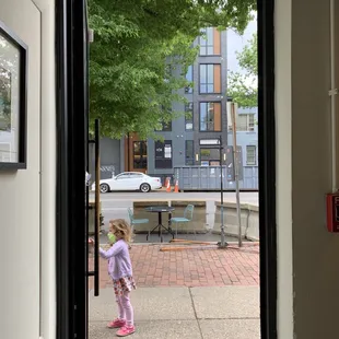 outside