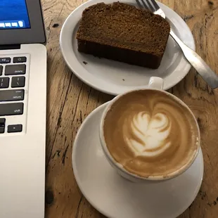 Cappuccino and Pumpkin Bread