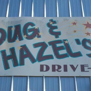 a sign for a drive - in