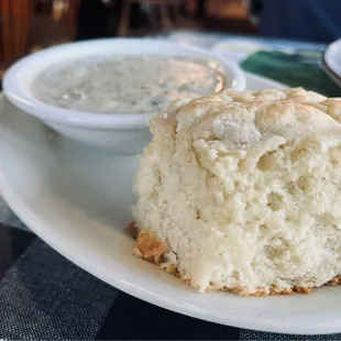 Biscuits and gravy. Clearly made on premises!