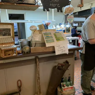 a man working in the kitchen