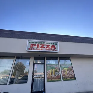 the front of the restaurant