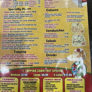 Menu as of 4/10/24