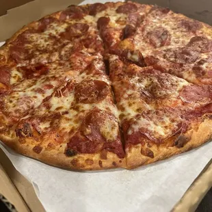 Large pepperoni, 7.99+ tax