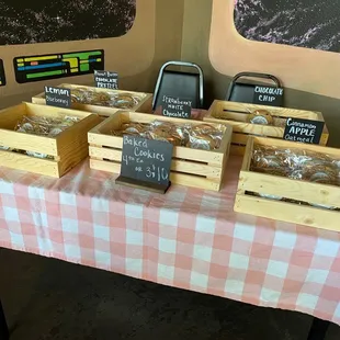 Cookies at their pop up inside of Astronomy Aleworks.