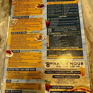 Menu as of July 2024