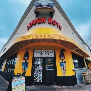 the front of the restaurant