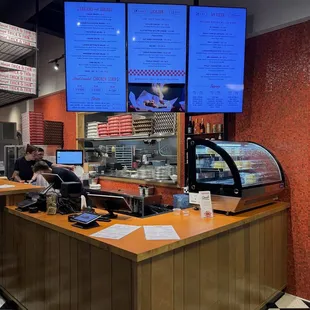 Menu and order counter