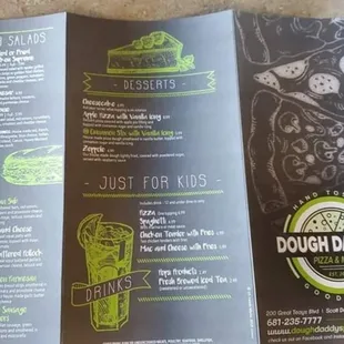 the menu and prices