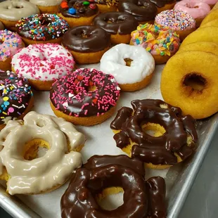 a variety of doughnuts