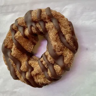 Churro donut was tasty but didn&apos;t need the icing