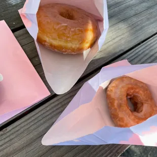 Yeast glazed, and glazed old fashioned.