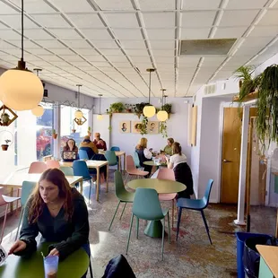 Dining area is small but comfortable