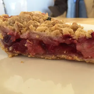 Slice of Ginger Cranberry Pear Pie
