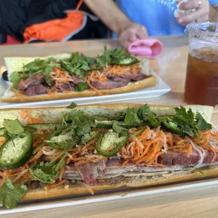Xa Xiu Pork Banh Mi and nguyener special banh mi