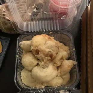 Bland, uncooked garlic knots..no wonder why they were free