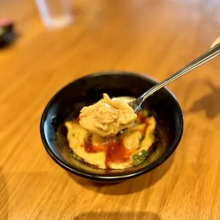 Pork Wontons with Hot &amp; Sour Sauce