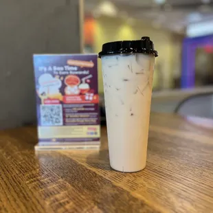 a coffee cup on a table