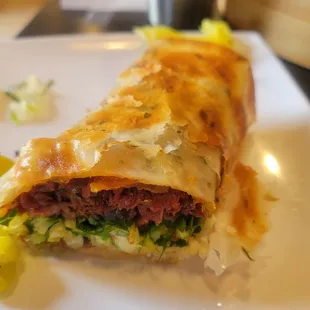 Spicy Beef Pancake Roll