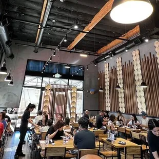 the interior of the restaurant