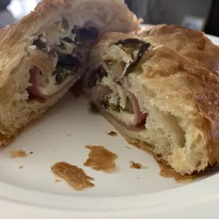 Ham, cheese, jalapeño croissant sandwich. Take it home and heat it up!