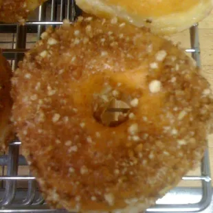 Cinnamon crumb glazed donuts