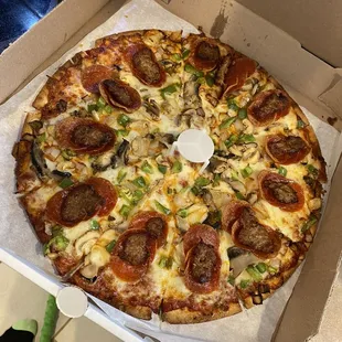 a pepperoni pizza