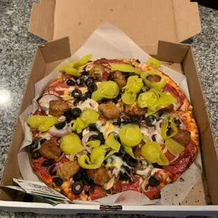 a pizza in a box