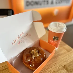 Caramel apple donut &amp; &quot;BOGO&quot;  on National Coffee Day!