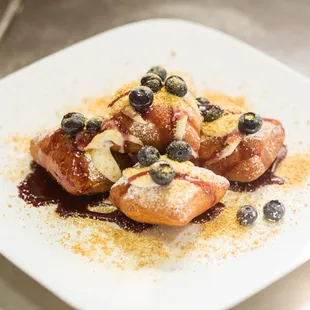 Blueberry cheesecake beignets