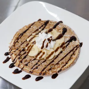 Peanut butter banana waffle