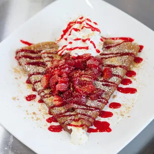 Strawberry cheesecake crepe